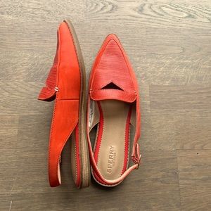Orange Sperry Flats